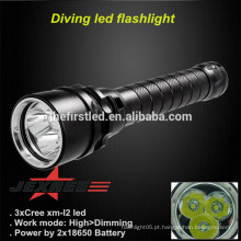 JEXREE 3XCREE XM-L2 Luz de caça de coon da lanterna de mergulho do diodo emissor de luz com bateria 18650